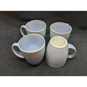 Set of 4 Corelle Light costal Blue Country Cottage Mugs Cups Coffee Tea
